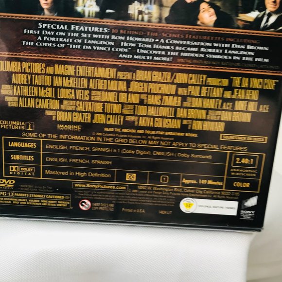 The Da Vinci Code DVD 2006 Tom Hanks 2 Disc Set New In Package - Picture 8 of 8